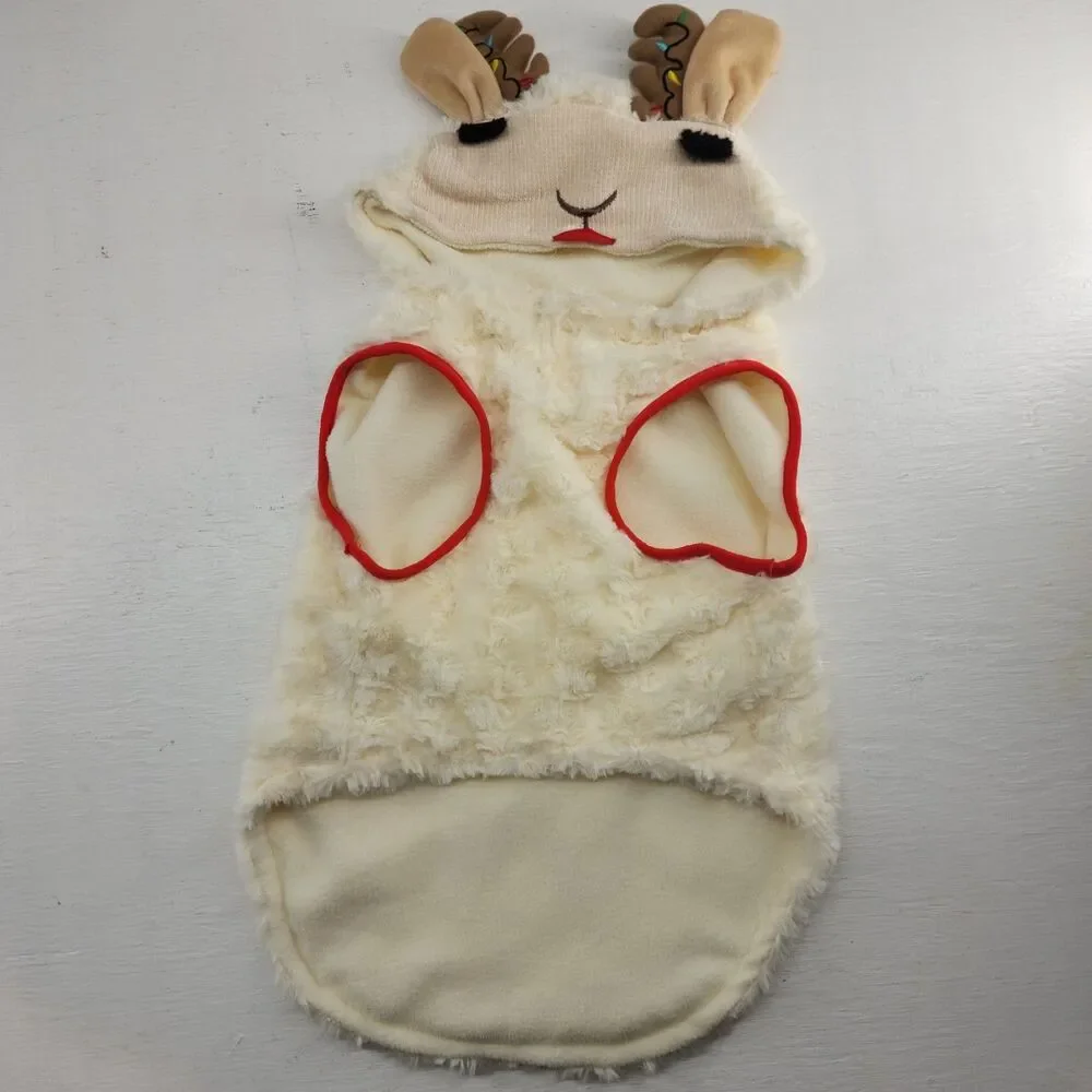 Lamb Chops Pet Dog Cat Reindeer Christmas Outfit Costume Sweater Size Large
